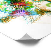 Poster Conception de brosse Abstraite (Coin)