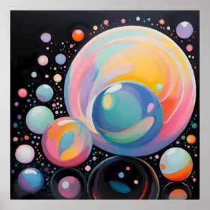 Poster Conception de bulles Abstraites et modernes