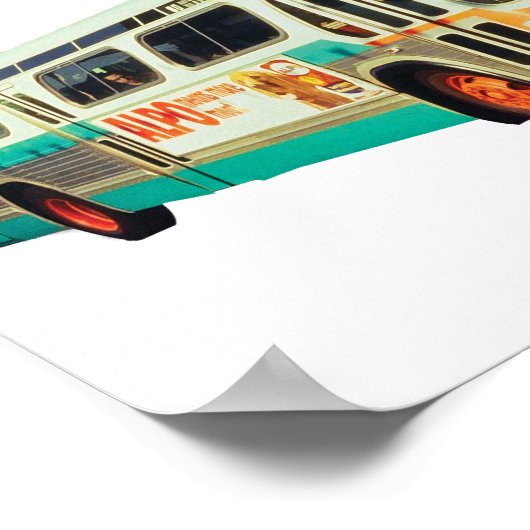 POSTER CONCEPTION DE BUS RÉTRO DE TRANSIT AC (Coin)