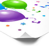 Poster Conception de cadre de confettis de ballons de fêt (Coin)