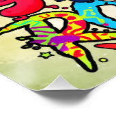 Poster Conception de calculatrice mignonne de rockstar de (Coin)