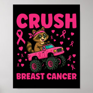 Poster Conception de Camion Raccoon Conscience du cancer