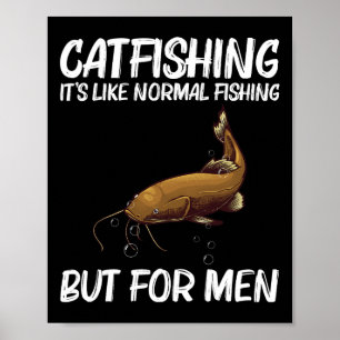 Poster Conception de Catfishing Mignonne Pour Hommes Garç
