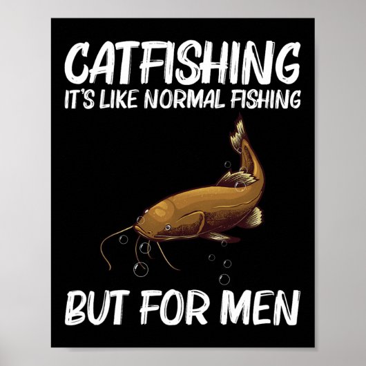 Poster Conception de Catfishing Mignonne Pour Hommes Garç (Devant)