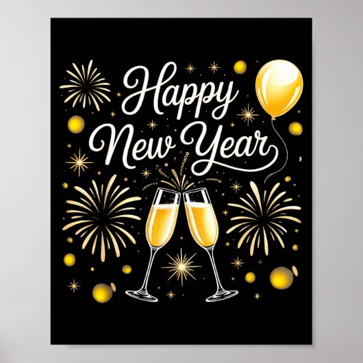 Poster Conception de célébration de la nouvelle année 202 (Devant)