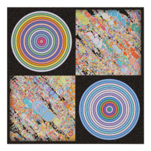 Poster Conception de cercle concentrique arc-en-ciel