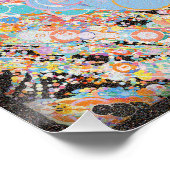 Poster Conception de cercle concentrique arc-en-ciel (Coin)