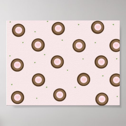 Poster Conception de cercle moderne marron et rose (Devant)