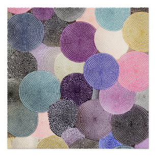Poster Conception de cercles colorés