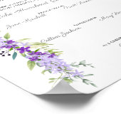 Poster Conception de certificat de mariage avec fleurs et (Coin)