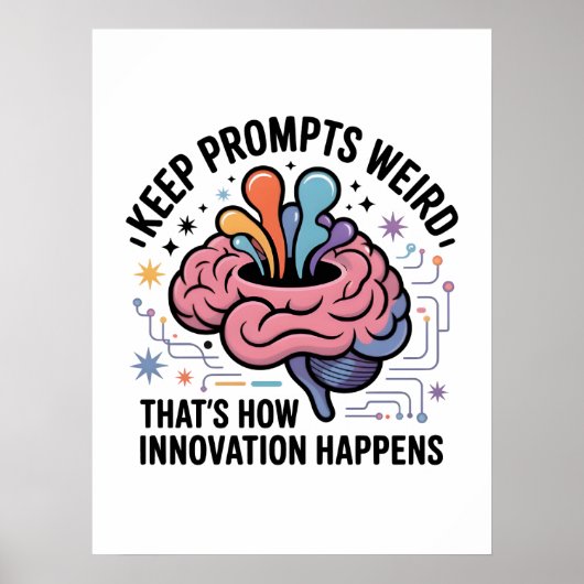 Poster Conception de cerveau d'innovation en intelligence (Devant)