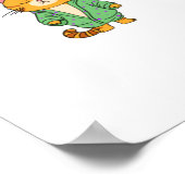 Poster Conception de chat mignon, chat roux (Coin)
