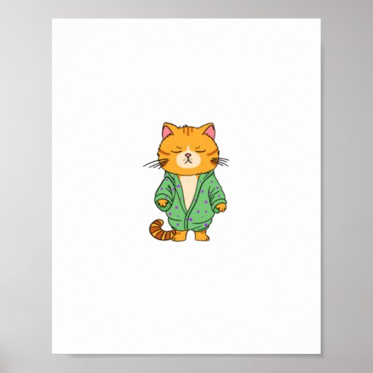 Poster Conception de chat mignon, chat roux (Devant)