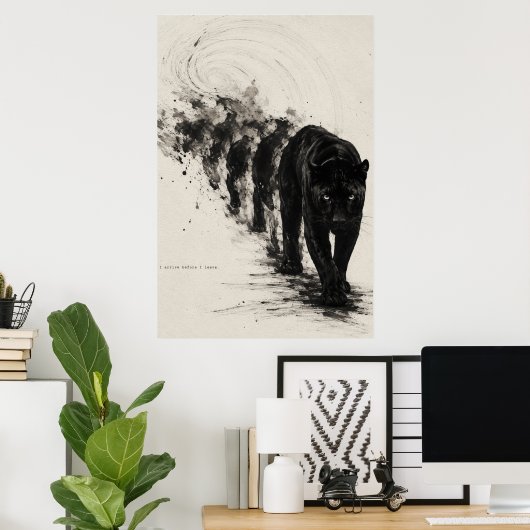Poster Conception de chat noir Shadow Walker (Bureau à domicile)