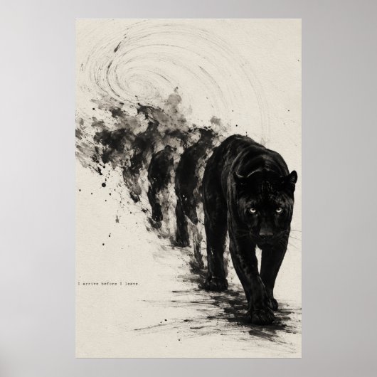 Poster Conception de chat noir Shadow Walker (Devant)