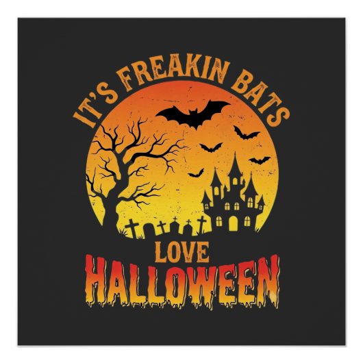 Poster Conception de château hanté pour Halloween, les ch (Devant)