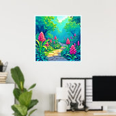 Poster Conception de chemin de jardin magique (Bureau à domicile)