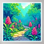 Poster Conception de chemin de jardin magique (Devant)
