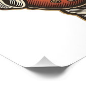 Poster Conception de chemise avec gravure de guitariste s (Coin)