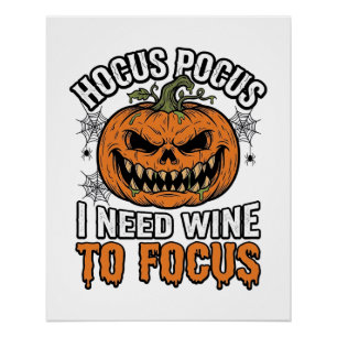 Poster Conception de chemise Halloween Citrouille de vin