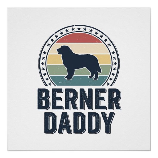 Poster Conception de chemise vectorielle Berner Daddy Vin (Devant)