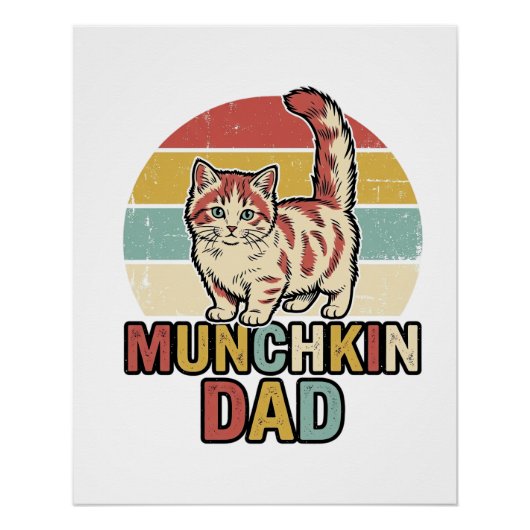 Poster Conception de chemise vectorielle pour papa Munchk (Devant)