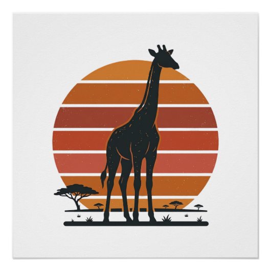 Poster Conception de chemise vectorielle Safari Coucher d (Devant)