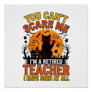 Poster Conception de chemise vintage de chat Halloween de