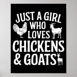 Poster Conception de chèvre cool pour filles femmes éleva