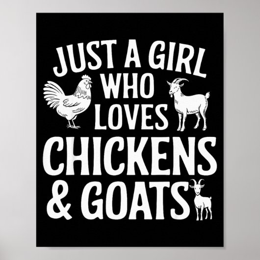 Poster Conception de chèvre cool pour filles femmes éleva (Devant)