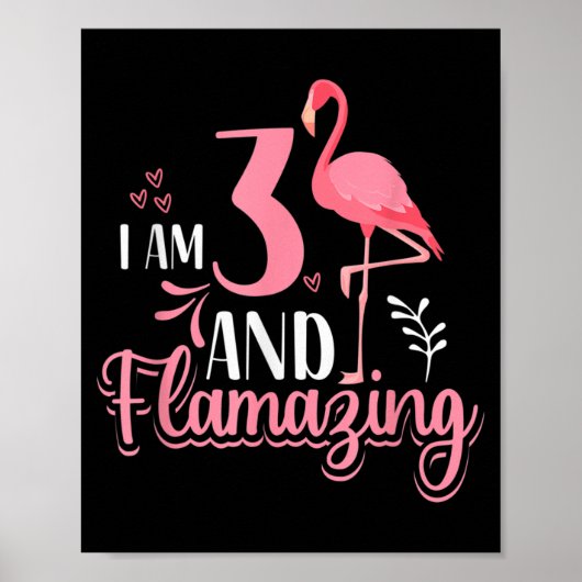 Poster Conception de citation d'anniversaire de flamant r (Devant)