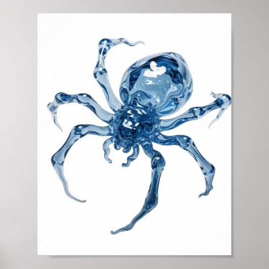 Poster Conception de citation d'araignée d'eau argentée E (Devant)