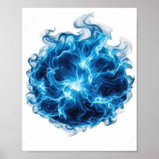 Poster Conception de citation de boule de feu bleue vibra (Devant)