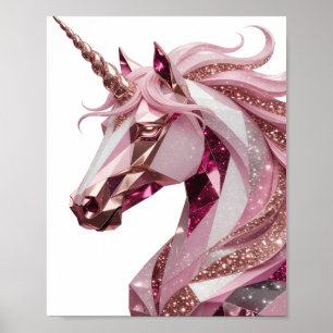 Poster Conception de citation de LICORNE en or vibrant
