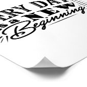 Poster Conception de citation de nouveau début chaque jou (Coin)