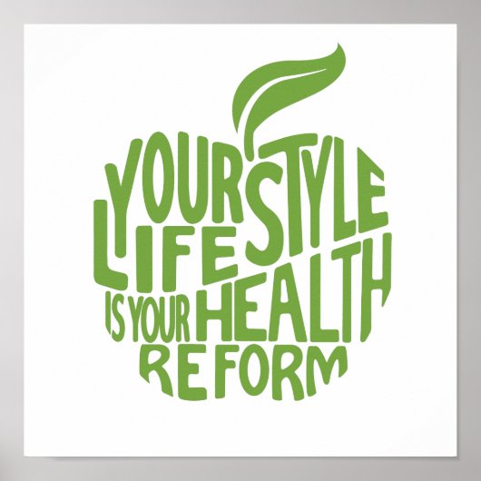 Poster Conception de citation de santé. (Devant)