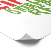 Poster Conception de citation de santé rouge et verte. (Coin)