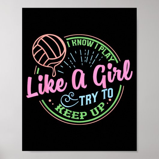 Poster Conception de citation de volley-ball pastel pour (Devant)