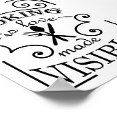 Poster Conception de citation 'La cuisine est l'amour ren (Coin)