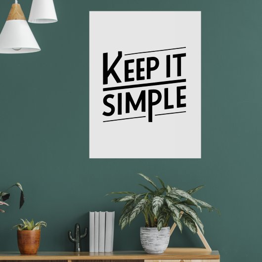 Poster Conception de citation minimale Gardez les choses  (Salon 1)