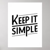 Poster Conception de citation minimale Gardez les choses  (Devant)