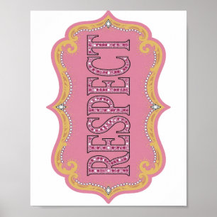 Poster Conception de citation RESPECT rose accrocheuse v2