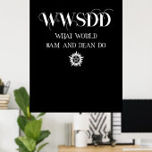 Poster Conception de citation WWSDD avec symbole de solei (Bureau à domicile)