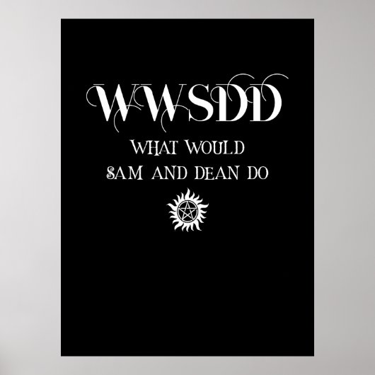 Poster Conception de citation WWSDD avec symbole de solei (Devant)