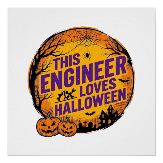Poster Conception de citrouille vintage Halloween aime l' (Devant)