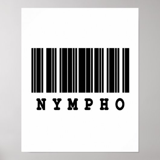 Poster conception de code-barres nympho (Devant)