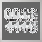 Poster conception de code binaire (Devant)