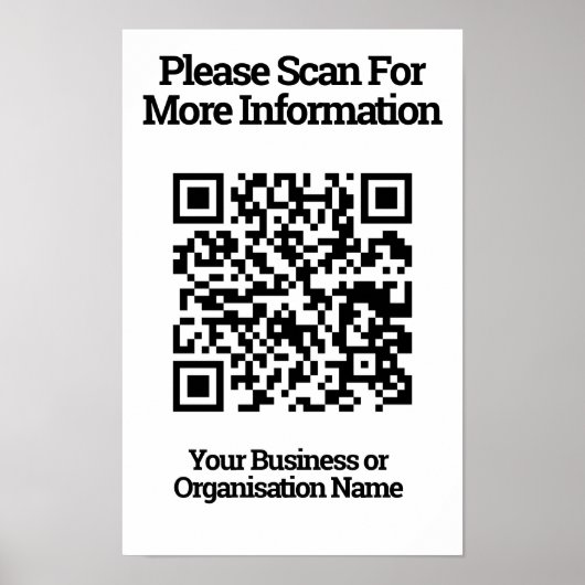 Poster Conception de code QR information (Devant)