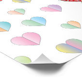 Poster Conception de cœurs entrelacés élégants pour la Sa (Coin)