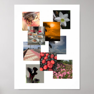 Poster Conception de collage photo sans bordures